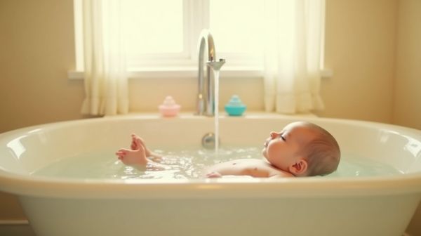 Apaiser votre bébé avec un bain thérapeutique relaxant